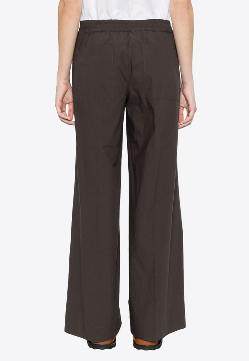 P.A.R.O.S.H Elasticated Straight Pants Brown D232297CANYOX24_086