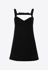 Patou Bow Tweed Mini Dress Black DR1370177_999B