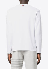 Thom Browne 4-bar Stripes Long-Sleeved T-shirt White MJS245A07323_100