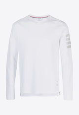 Thom Browne 4-bar Stripes Long-Sleeved T-shirt White MJS245A07323_100