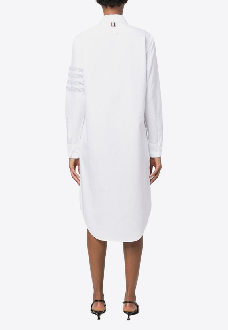 Thom Browne 4-bar Stripes Shirt Dress White FDSE28CF0313_100