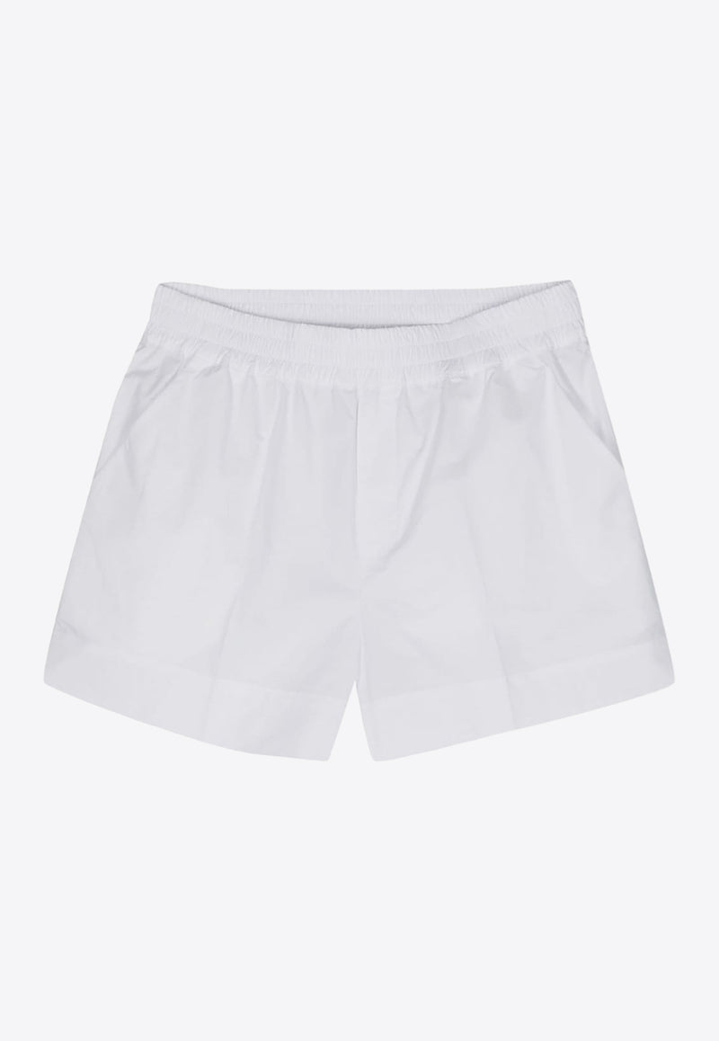 P.A.R.O.S.H Elasticated Poplin Shorts White D210149CANYOX24_001