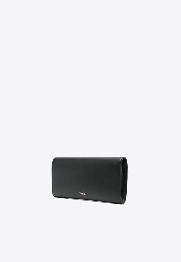 Patou JP Calf Leather Clutch Black BA0115000_999B