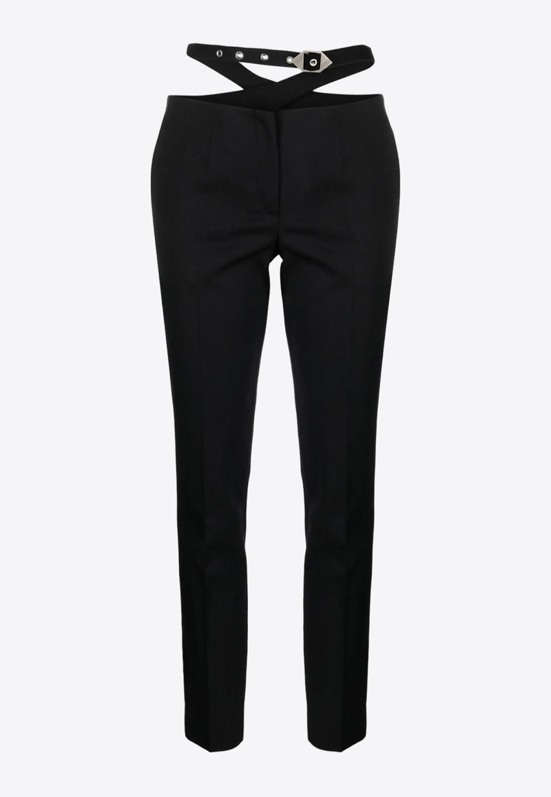 The Attico Waist-Strap Wool Pants Black 241WCP167W046_100