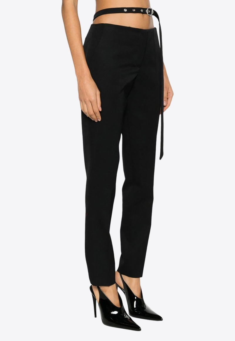 The Attico Waist-Strap Wool Pants Black 241WCP167W046_100