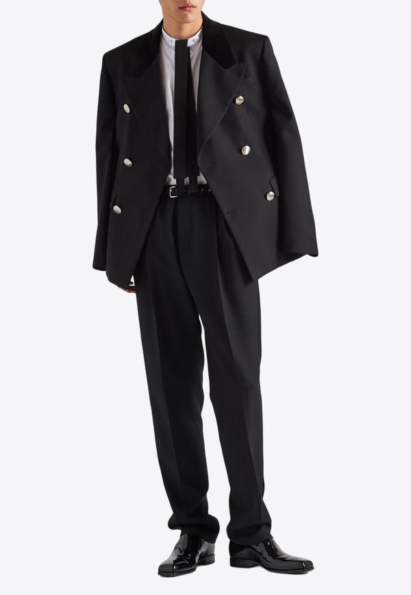 Prada Wool Tailored Pants Black UP0244SOOO1358_F0002