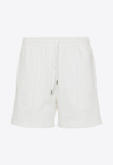 P.A.R.O.S.H Logo Embroidered Drawstring Shorts Optical White D210567CASH24_002