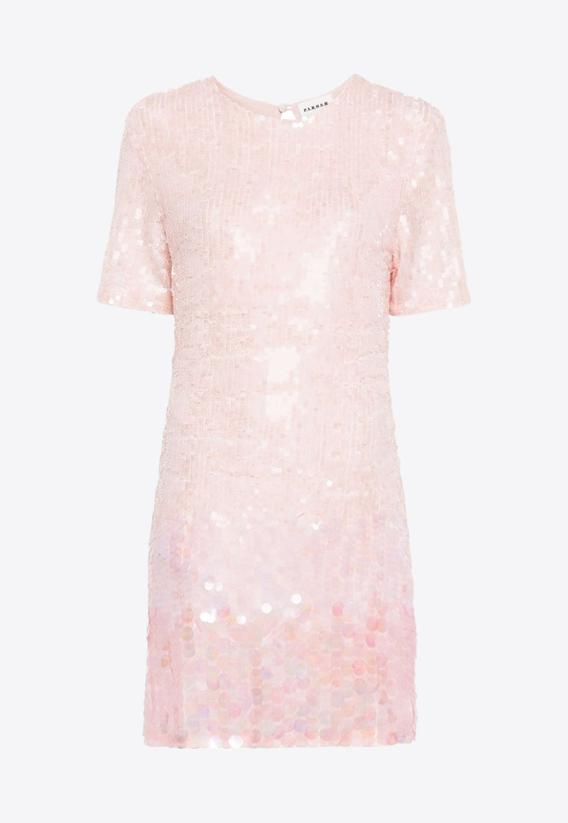 P.A.R.O.S.H Degrade Sequined Mini Dress Pink D721891GIGI_085