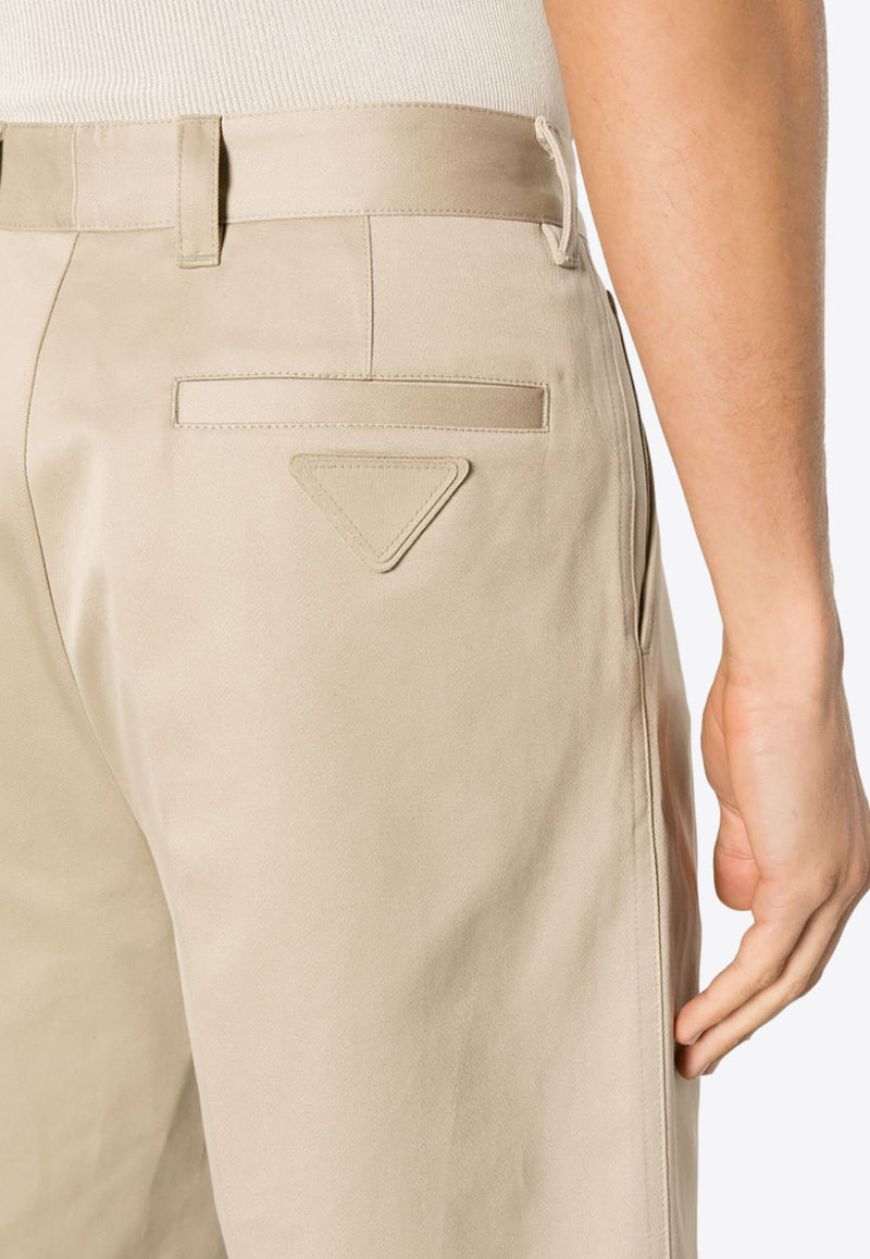 Prada Wide-Leg Chino Shorts  Beige SPH343SOOO1UPX_F0065