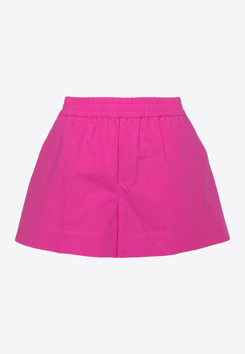 P.A.R.O.S.H Elasticated Waist Poplin Shorts  Fuchsia D210149CANYOX24_042