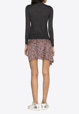 Isabel Marant Selena Asymmetric Floral Mini Skirt Multicolor JU0166FBB1J03I_30FN