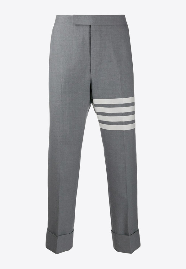 Thom Browne 4-bar Stripes Tailored Wool Pants Gray MTC001A06146_035