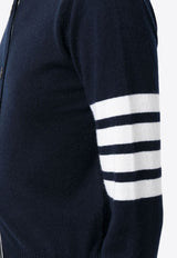 Thom Browne 4-bar Stripes Cashmere Cardigan Blue FKC002A00011_415