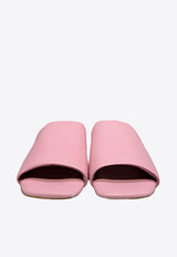 La Rose Nappa Leather Slides Pink P7Z100_ROSA