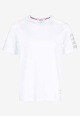 Thom Browne 4-bar Stripes Crewneck T-shirt White MJS246A07323_100