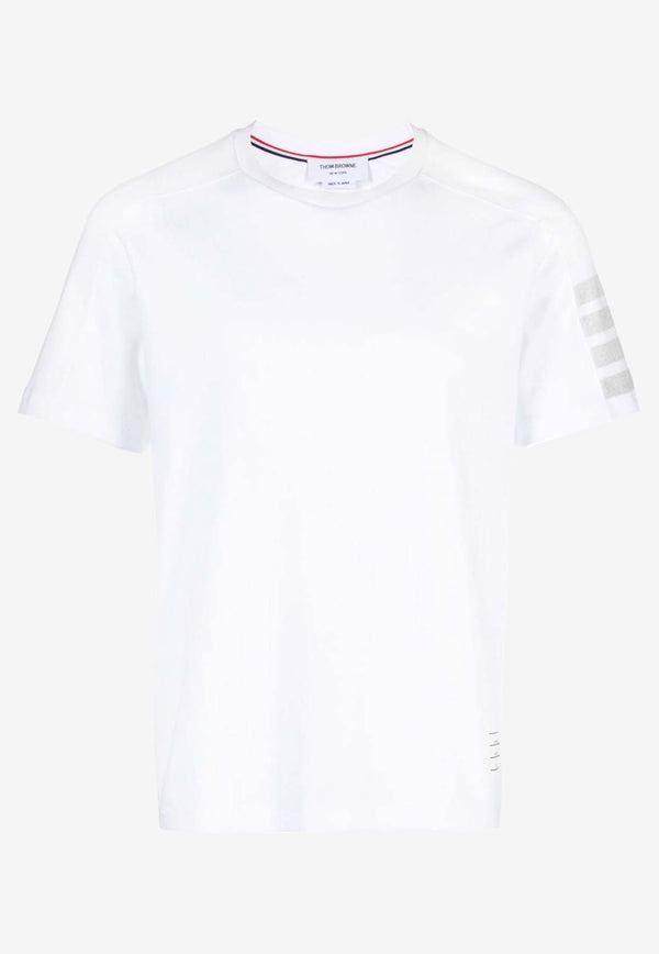 Thom Browne 4-bar Stripes Crewneck T-shirt White MJS246A07323_100