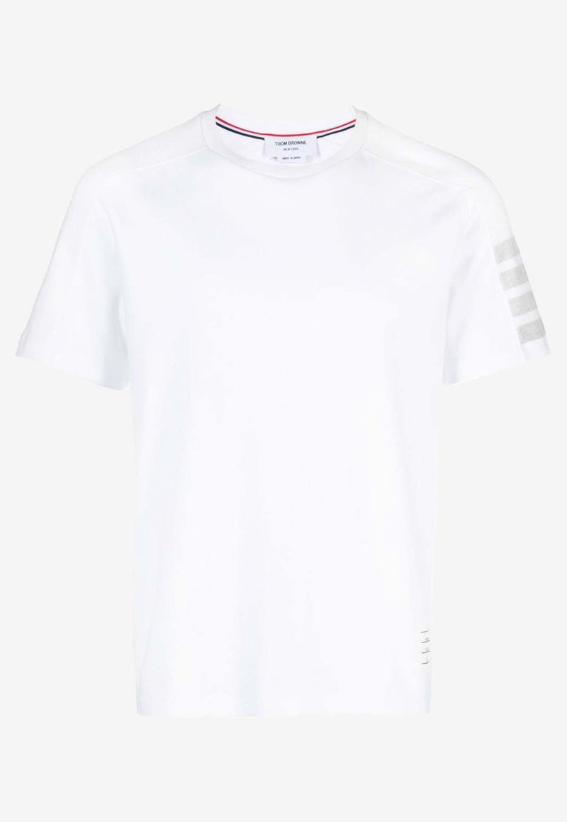 Thom Browne 4-bar Stripes Crewneck T-shirt White MJS246A07323_100