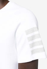 Thom Browne 4-bar Stripes Crewneck T-shirt White MJS246A07323_100