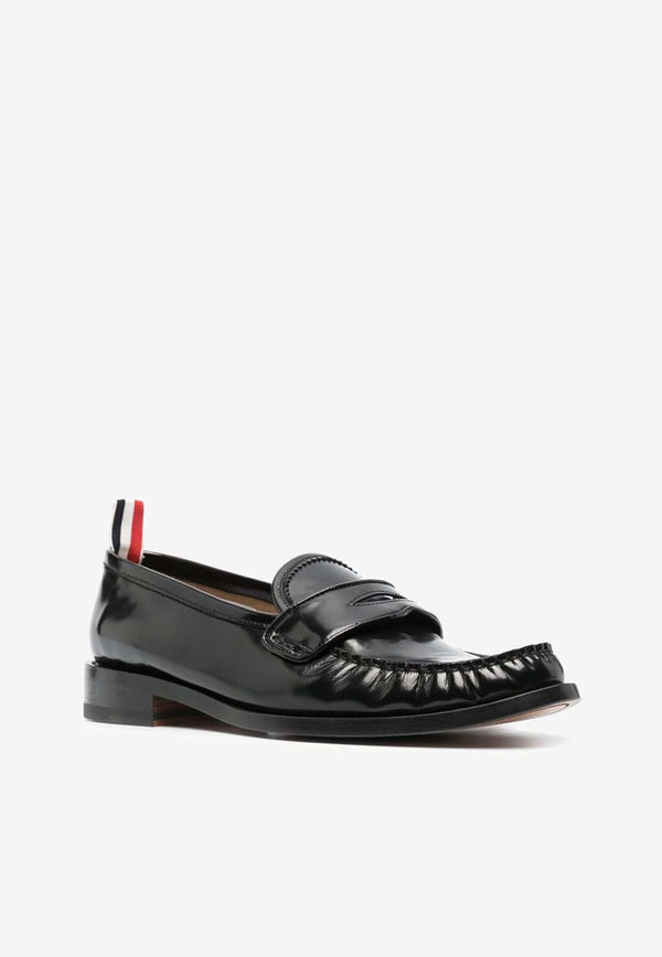 Thom Browne Calf Leather Penny-Slot Loafers Black MFL106AL0043_001