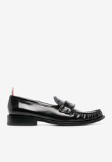 Thom Browne Calf Leather Penny-Slot Loafers Black MFL106AL0043_001