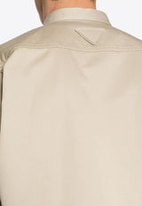 Prada Twill-Weave Overshirt Beige SC735SOOO1UPX_F0065