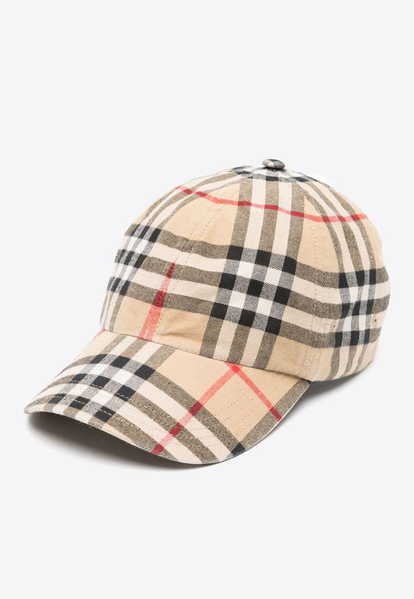 Burberry Vintage Check-Pattern Baseball Cap 8075641_A7026 Beige