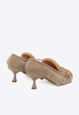 JW Anderson 55 Suede Loafer Pumps Taupe ANW42211A19513_110