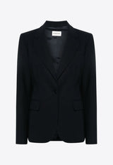 P.A.R.O.S.H Single-Breasted Wool Blazer Navy D420306LILLE_012