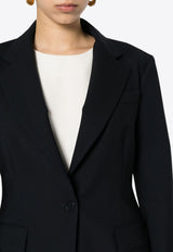 P.A.R.O.S.H Single-Breasted Wool Blazer Navy D420306LILLE_012