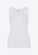 P.A.R.O.S.H Fine Ribbed Tank Top Off-white D540712CIPRIA24_002