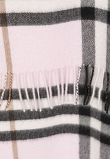 Burberry Check-Pattern Cashmere Scarf 8077877_B1017 Pink