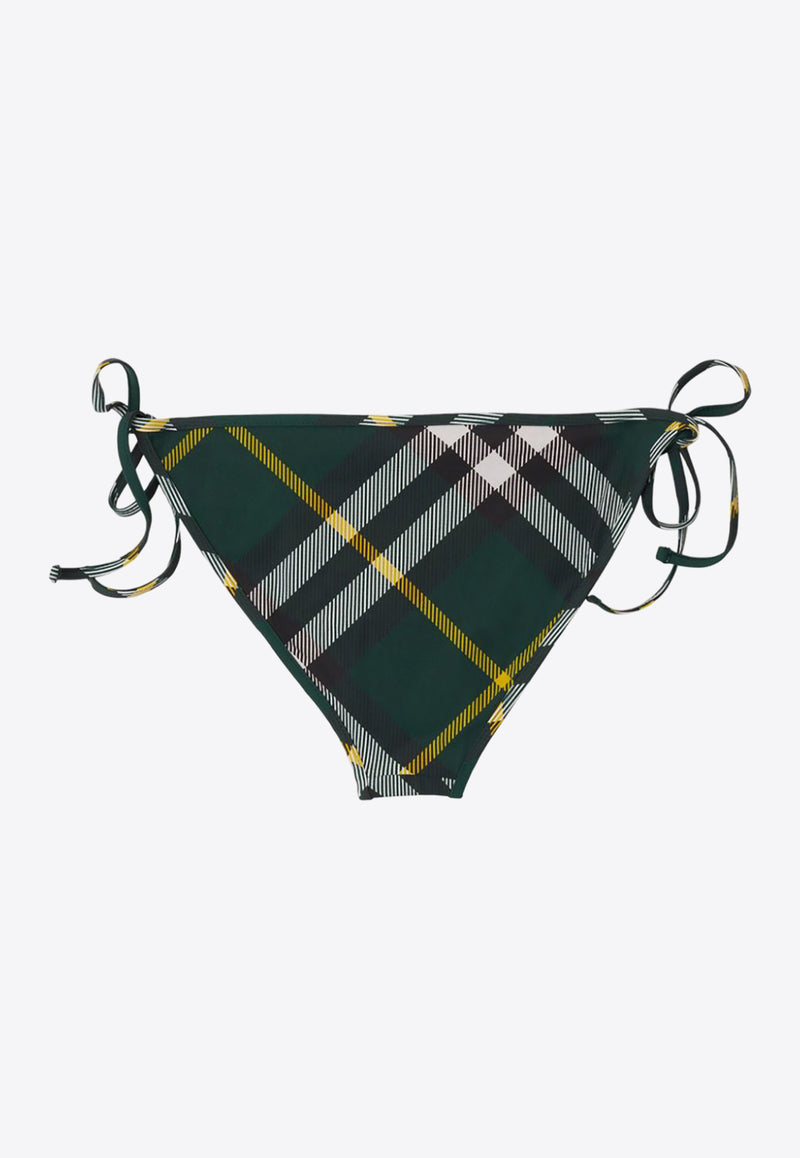 Burberry Check-Pattern Bikini Briefs 8082750_B8660 Green