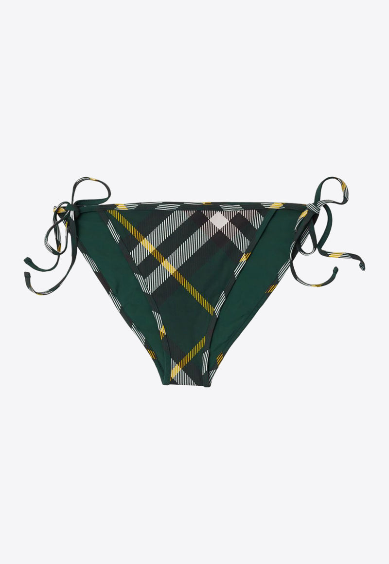 Burberry Check-Pattern Bikini Briefs 8082750_B8660 Green