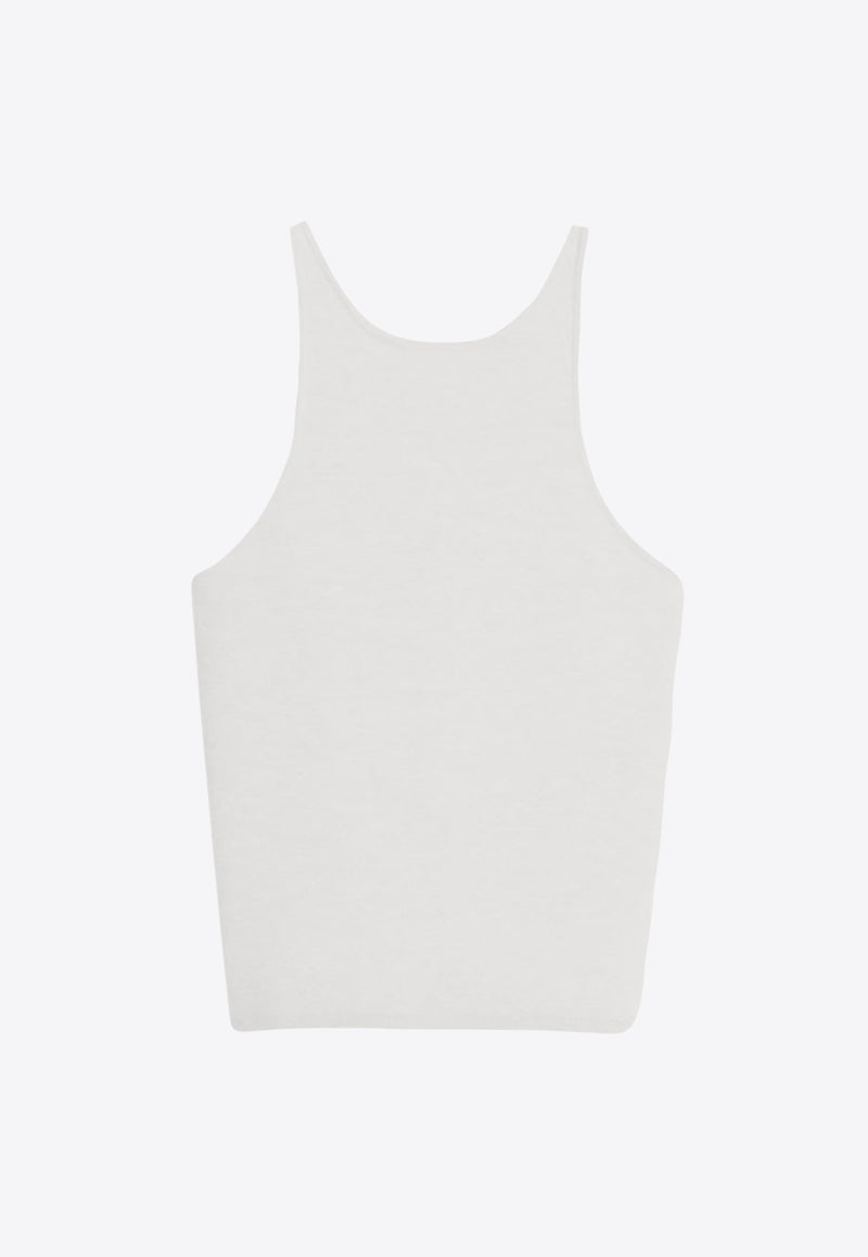 Max Mara Alfeo Halterneck Tank Top White 2411361071650ALFEO_001