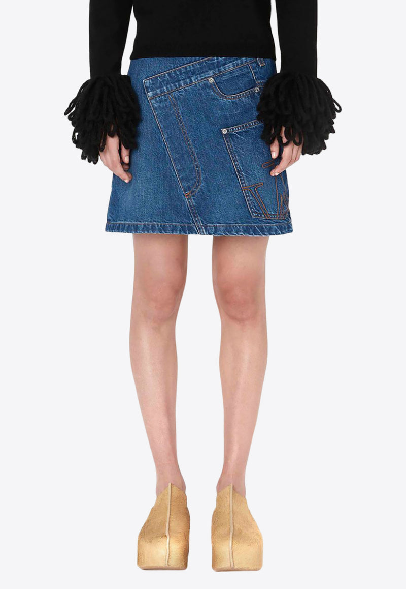 JW Anderson Twisted Denim Mini Skirt Denim DK0020PG1499_804