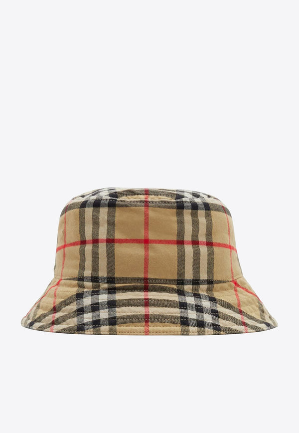 Burberry Vintage Check Pattern Bucket Hat 8075657_A7026 Beige