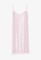 P.A.R.O.S.H Gabriel Sequined Mini Dress Pink D721934GABRIEL_027