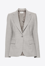 P.A.R.O.S.H Single-Breasted Wool Blazer  Gray D420306LILLE_018