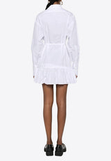 Patou Ruffled Mini Shirt Dress White DR1360017_001W