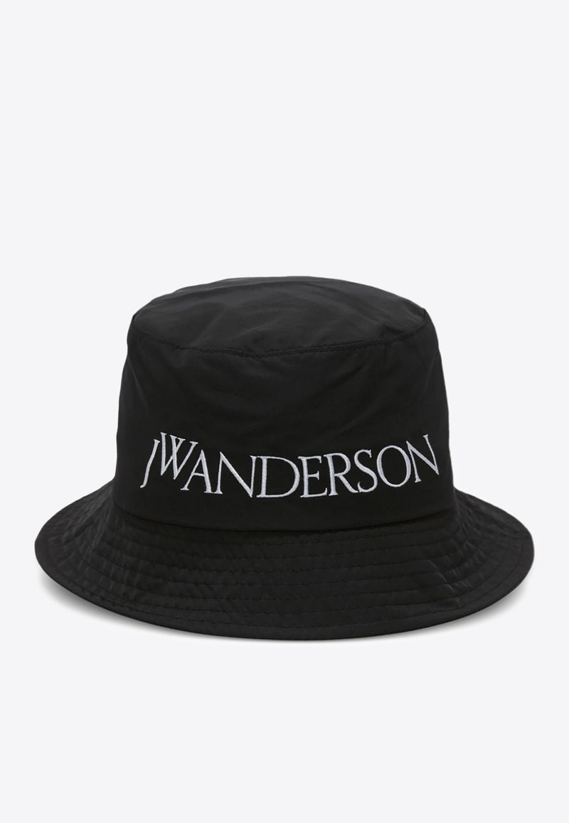 JW Anderson Logo Embroidered Bucket Hat Black AC0347FA0214_999