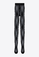 Burberry Check Pattern Wool-Blend Tights 8083660_A1189 Black