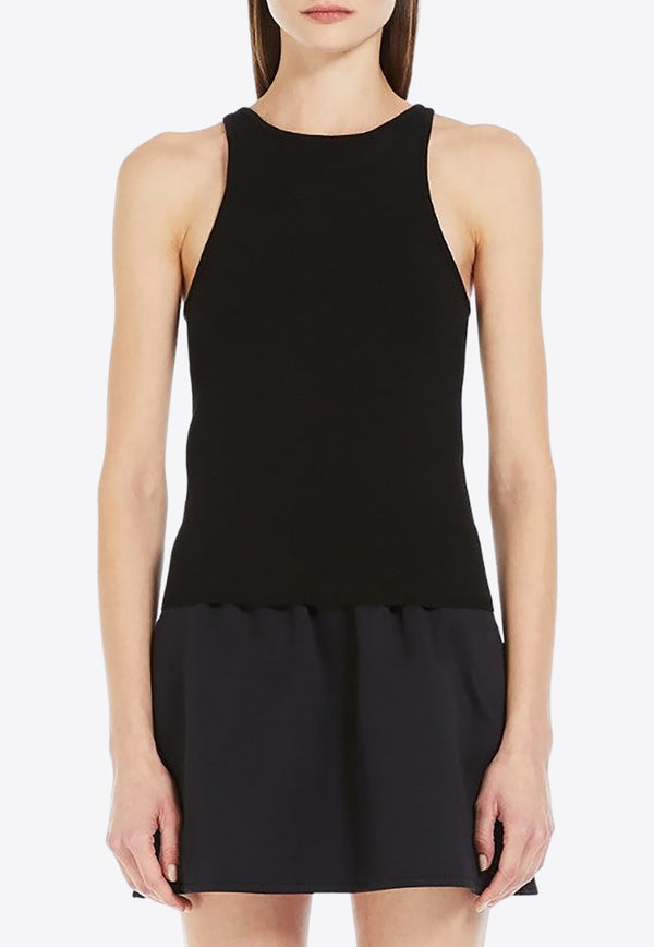 Max Mara Alfeo Halterneck Tank Top Black 2411361071650ALFEO_008