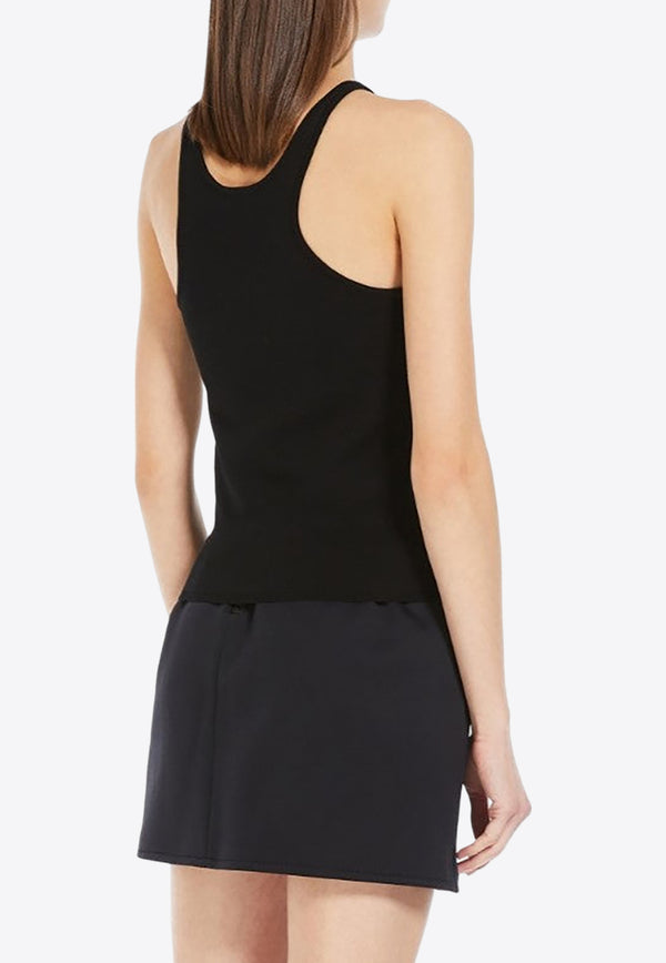 Max Mara Alfeo Halterneck Tank Top Black 2411361071650ALFEO_008