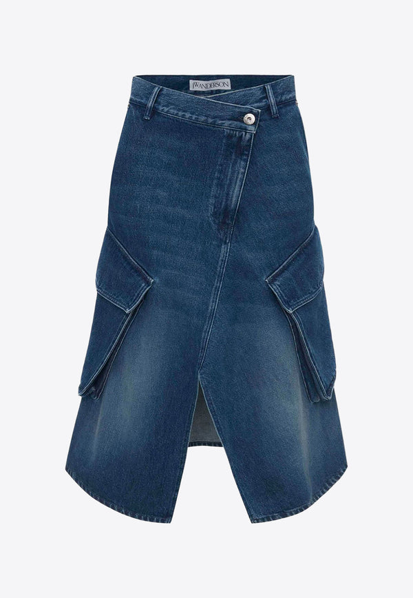 JW Anderson Cargo Midi Denim Skirt Blue DK0021PG1560_800