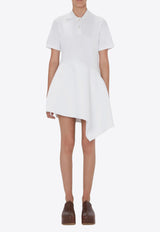 JW Anderson Asymmetric Mini Polo Dress White JD0037PG1479_001