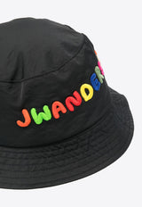 JW Anderson Logo Embroidered Bucket Hat Black AC0373FA0378_999