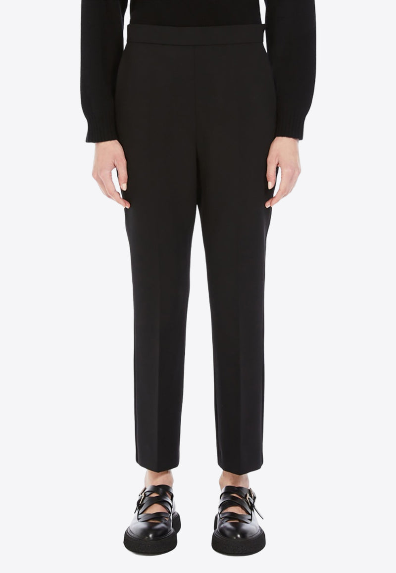 Max Mara Nepeta Wool Crepe Tailored Pants Black 2411131081600NEPETA_003