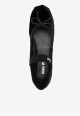 Miu Miu Velvet Ballet Flats Black 5F794DFDX05068_F0002