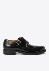 Miu Miu X Church
s Leather Monk Strap Shoes Black 5E039EFM030055_F0002