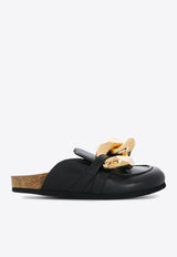 JW Anderson Chain Calf Leather Flat Mules Black AN35004A12140_999